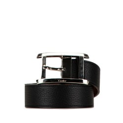 CARTIER Belt Black Leather Men's