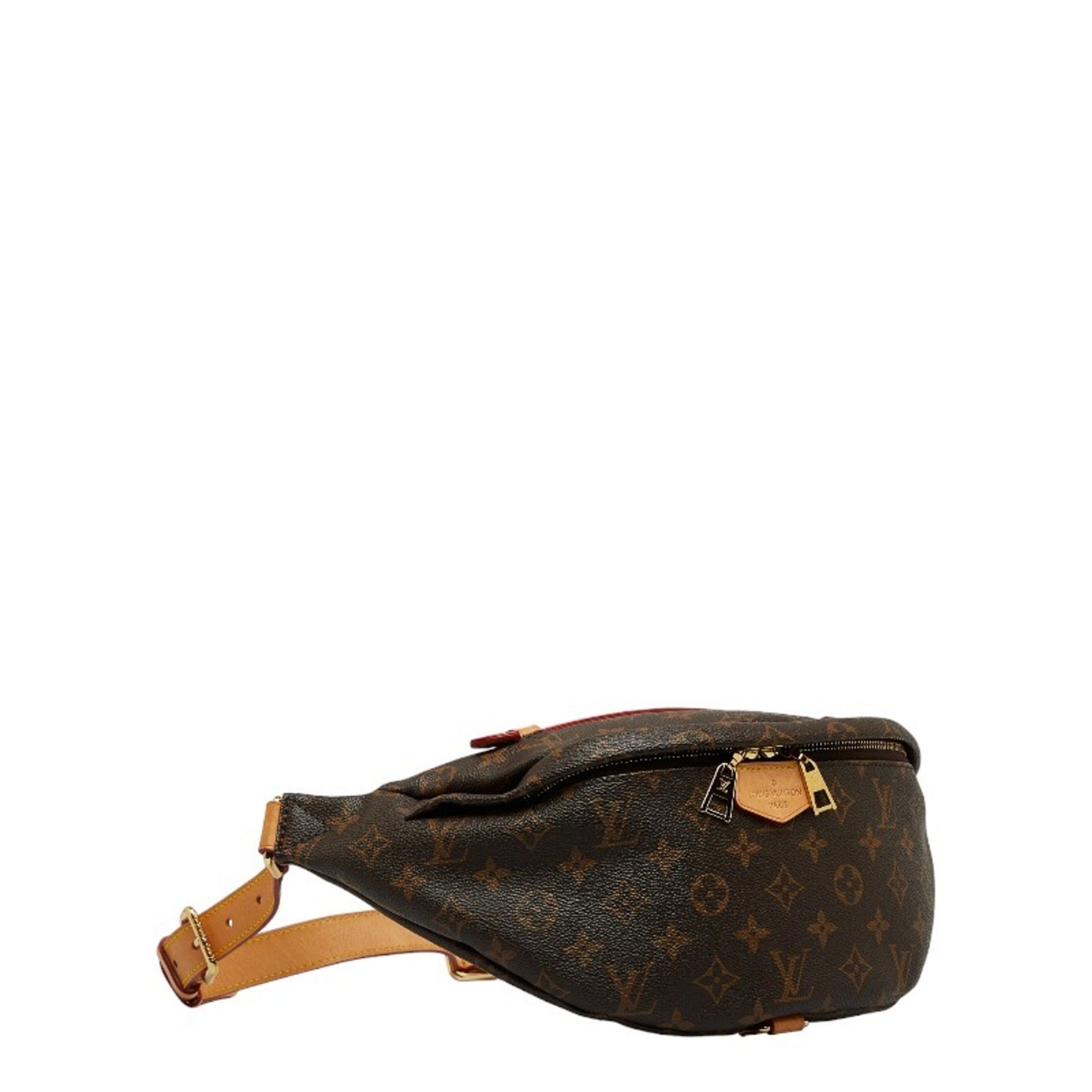 Louis Vuitton Monogram Bumbag Body Bag Waist M43644 Brown PVC Leather Women's LOUIS VUITTON