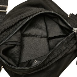 Prada Triangle Plate Sacoche Shoulder Bag Black Nylon Women's PRADA