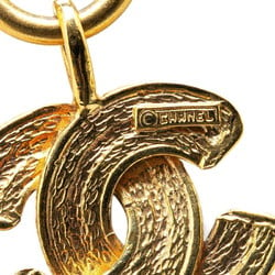 Chanel Matelasse Coco Mark Necklace Gold Plated Women's CHANEL