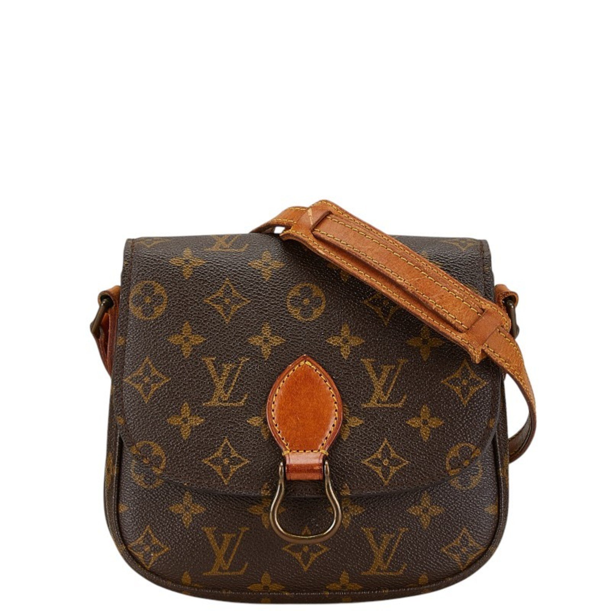 Louis Vuitton Monogram Saint-Cloud 18 Shoulder Bag M51243 Brown PVC Leather Women's LOUIS VUITTON