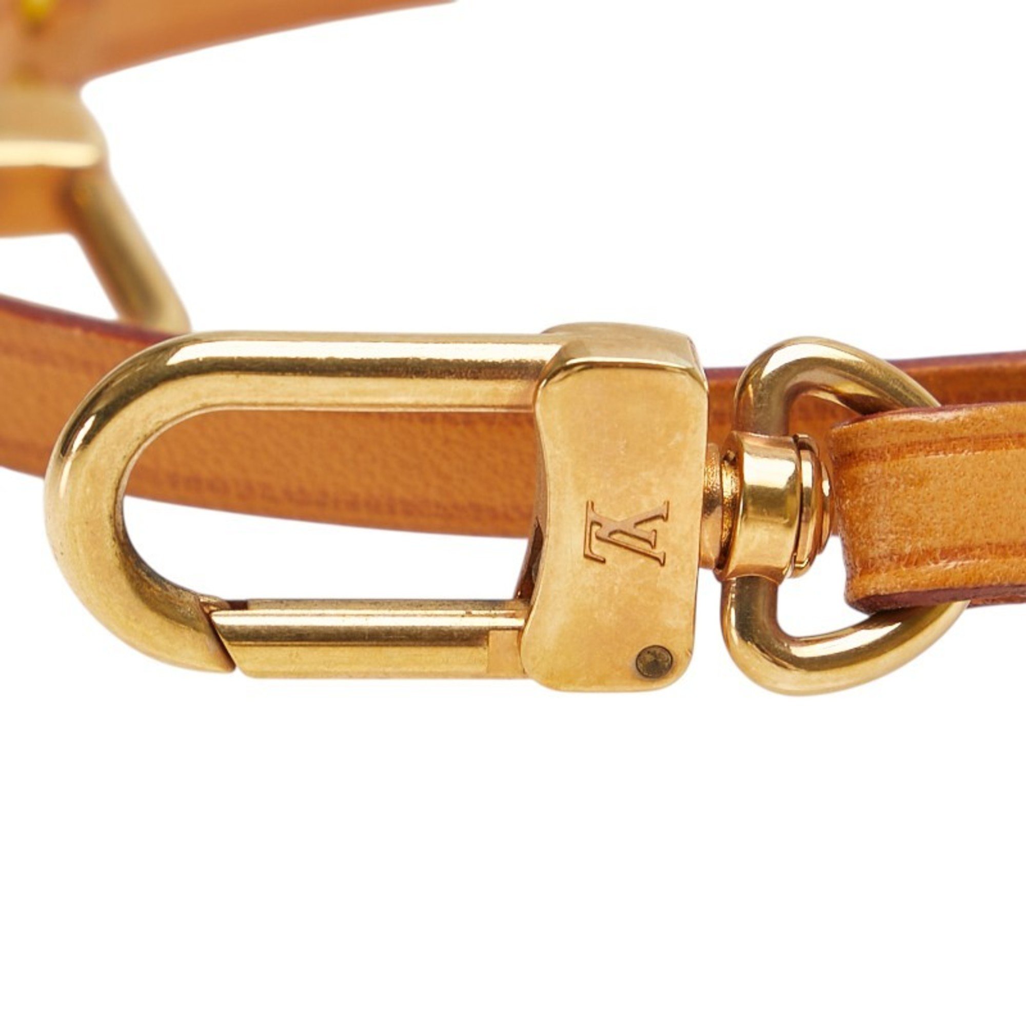 Louis Vuitton Shoulder Strap Brown Gold Leather Women's LOUIS VUITTON