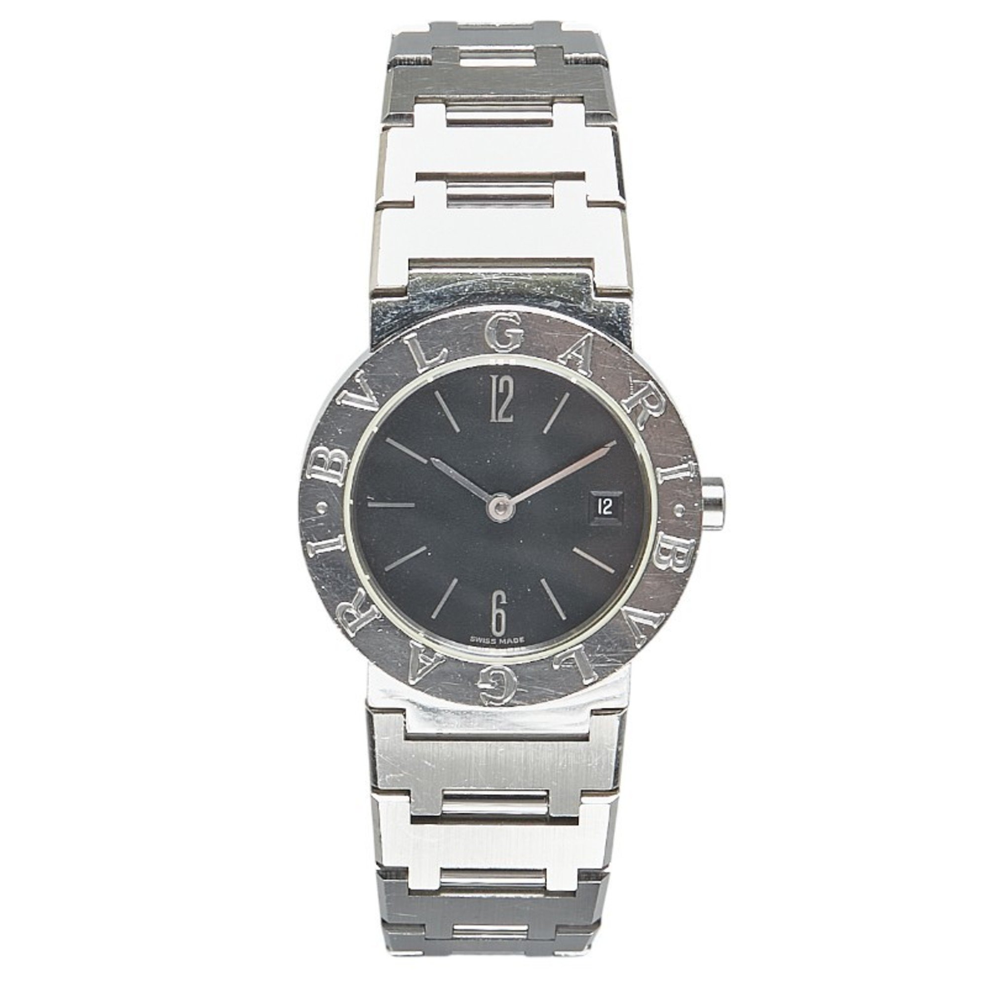 BVLGARI Watch BB26SS Quartz Black Dial Stainless Steel Women's