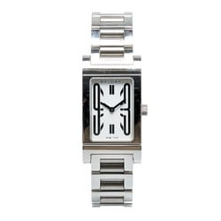 BVLGARI Rettangolo Watch RT39S Quartz White Dial Stainless Steel Women's