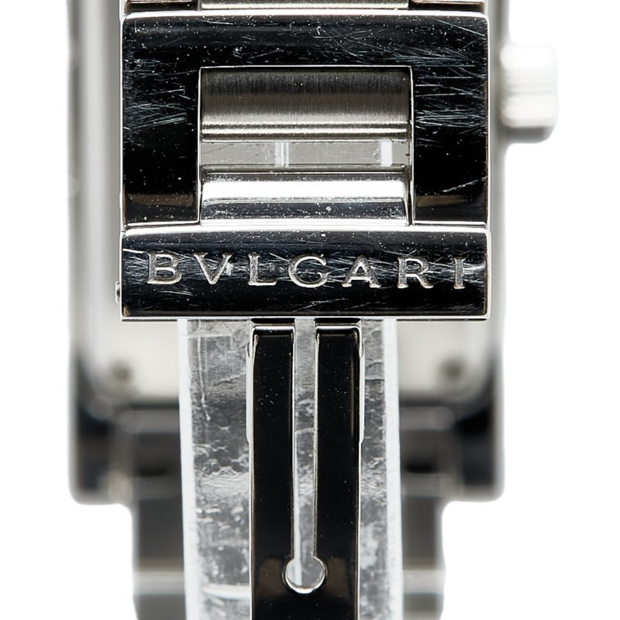 BVLGARI Rettangolo Watch RT39S Quartz White Dial Stainless Steel Women's