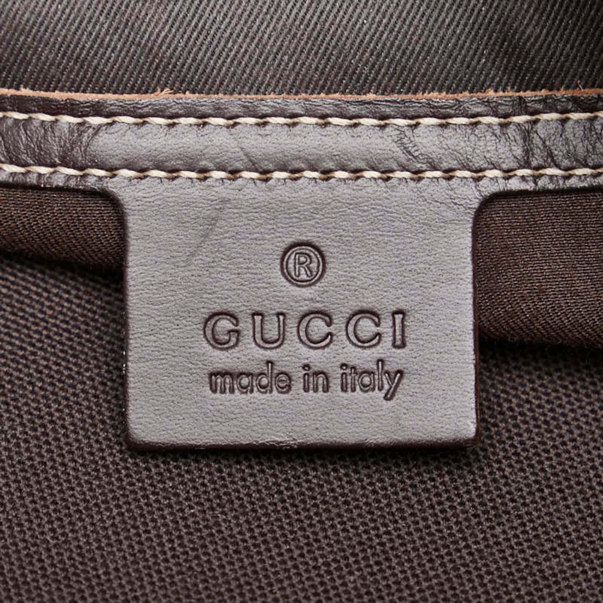 Gucci GG Supreme Waist Bag Body Khaki Brown PVC Leather Women's GUCCI