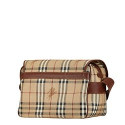 Burberry Nova Check Shadow Horse Shoulder Bag Beige Brown PVC Leather Women's BURBERRY