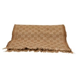 Gucci GG Wool Stole Scarf Brown Women's GUCCI