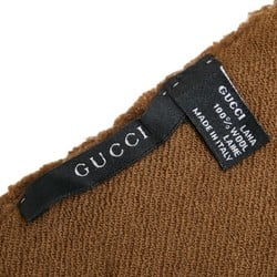 Gucci GG Wool Stole Scarf Brown Women's GUCCI