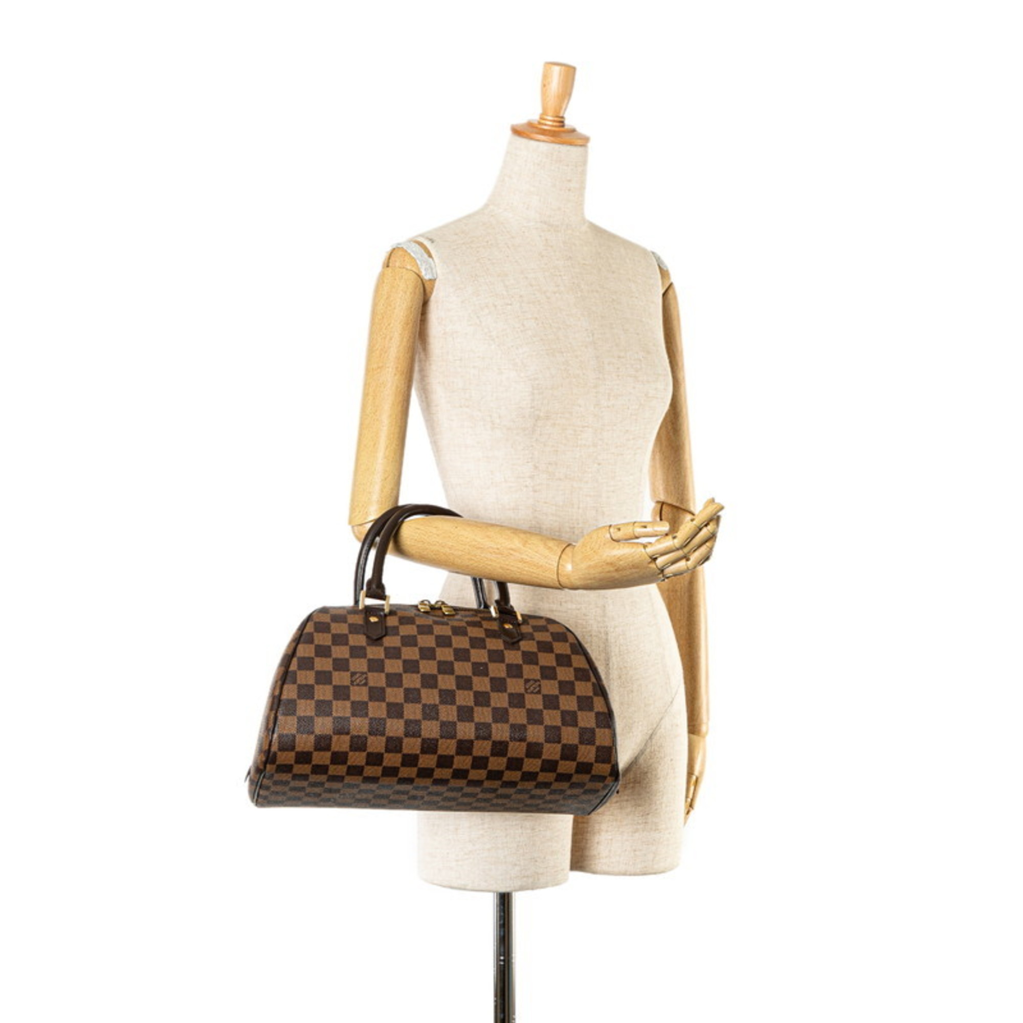 Louis Vuitton Damier Rivera MM Handbag N41434 Brown PVC Leather Women's LOUIS VUITTON