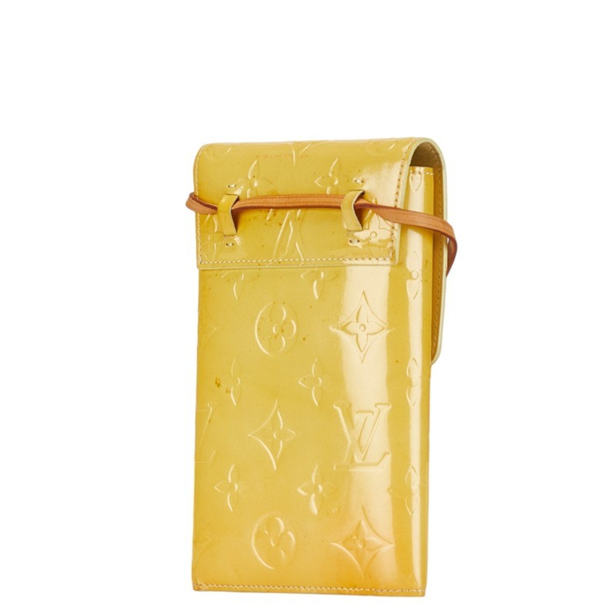 Louis Vuitton Monogram Vernis Walker Shoulder Bag M91031 Yellow Patent Leather Women's LOUIS VUITTON