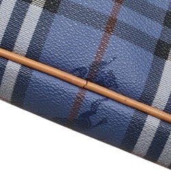 Burberry Nova Check Shadow Horse Handbag Shoulder Bag Blue Brown PVC Leather Women's BURBERRY