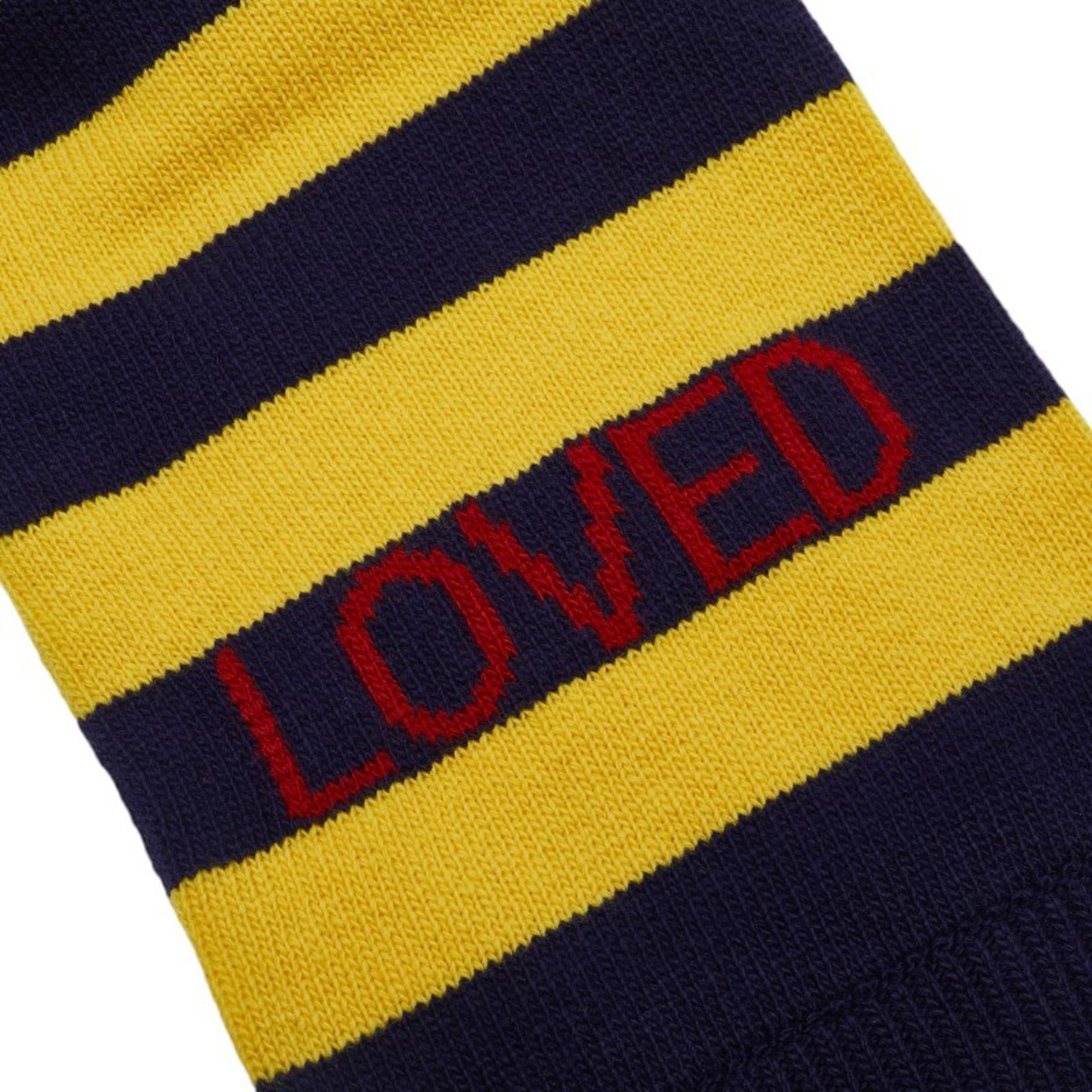 Gucci Border LOVED Snake Motif Scarf Navy Yellow Wool Women's GUCCI