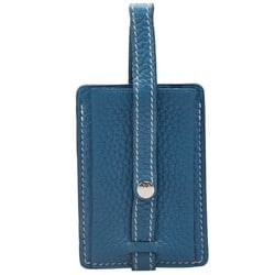 Hermes Name Tag Blue Jean Taurillon Clemence Women's HERMES