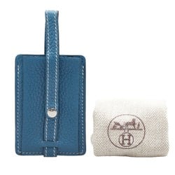 Hermes Name Tag Blue Jean Taurillon Clemence Women's HERMES