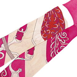 Hermes Twilly FESTIVAL DES AMAZONES Amazon Festival Scarf Muffler Fuchsia Nacré Rose Silk Women's HERMES