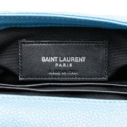 Saint Laurent YSL Baby Chai Chain Shoulder Bag 399289 Blue Leather Women's SAINT LAURENT