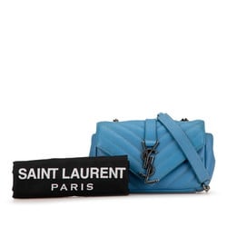 Saint Laurent YSL Baby Chai Chain Shoulder Bag 399289 Blue Leather Women's SAINT LAURENT