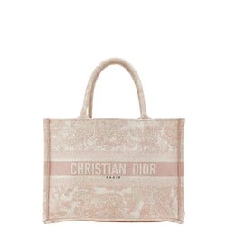 Christian Dior Dior Book Tote Medium Embroidery Handbag Bag Pink Canvas Women's