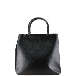 Gucci Bamboo Handbag Tote Bag 002 1059 001998 Black Leather Women's GUCCI