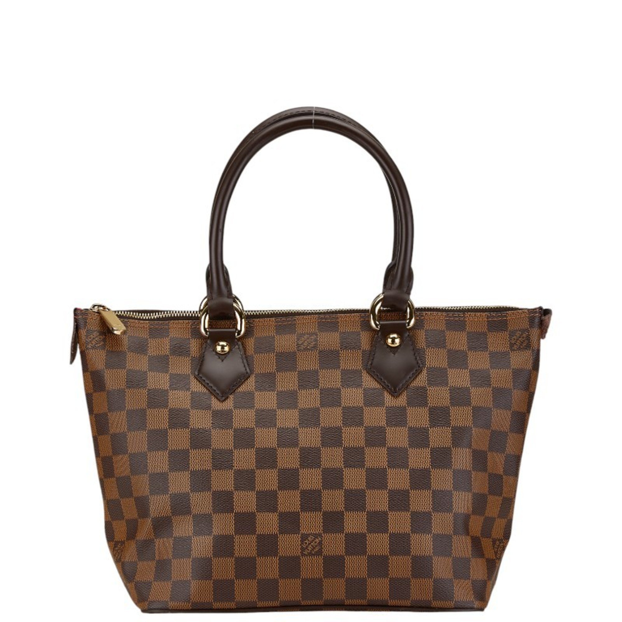 Louis Vuitton Damier Saleya PM Handbag N51183 Brown PVC Leather Women's LOUIS VUITTON