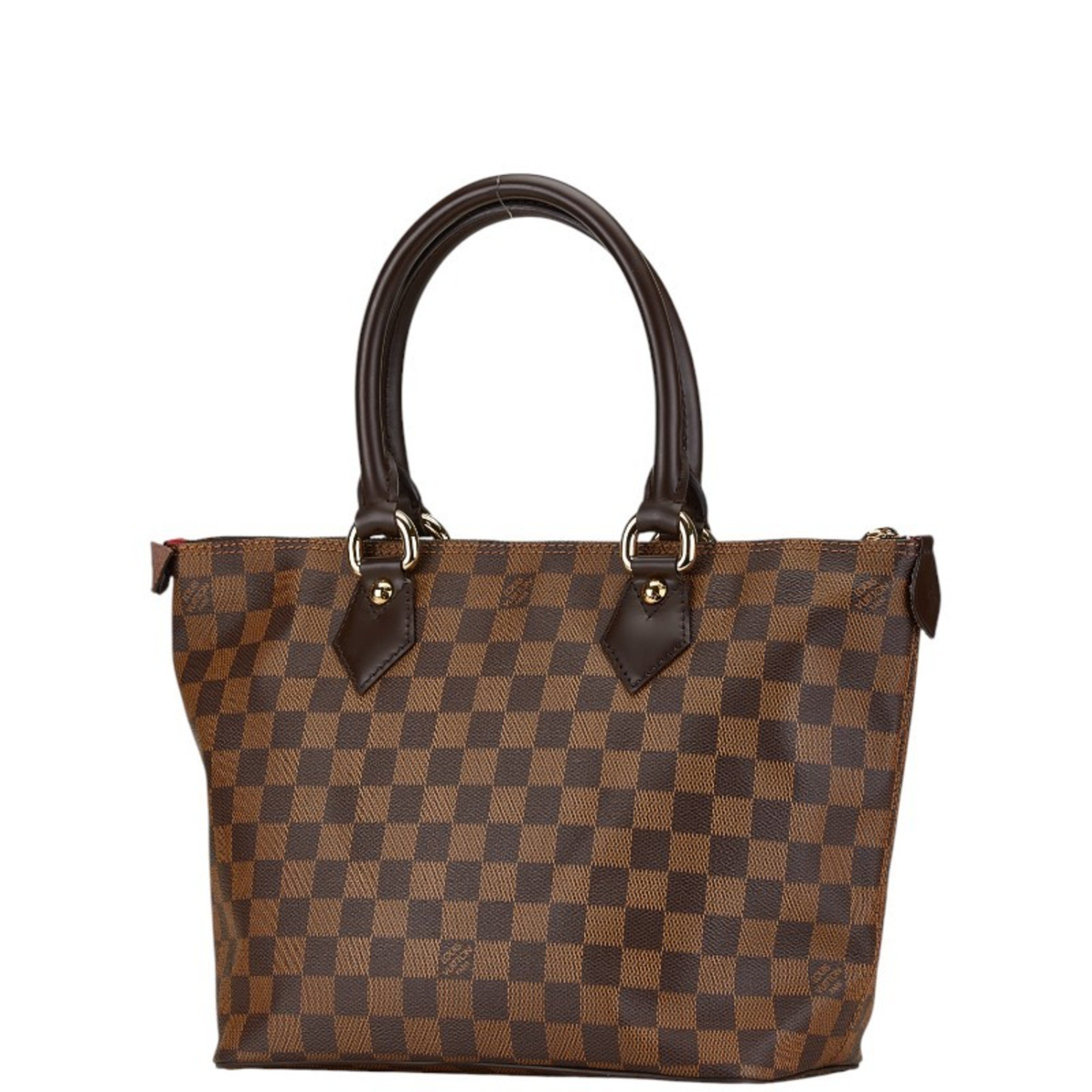 Louis Vuitton Damier Saleya PM Handbag N51183 Brown PVC Leather Women's LOUIS VUITTON