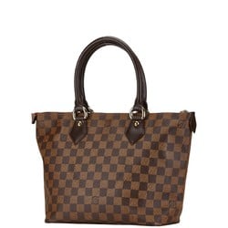 Louis Vuitton Damier Saleya PM Handbag N51183 Brown PVC Leather Women's LOUIS VUITTON