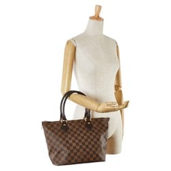 Louis Vuitton Damier Saleya PM Handbag N51183 Brown PVC Leather Women's LOUIS VUITTON