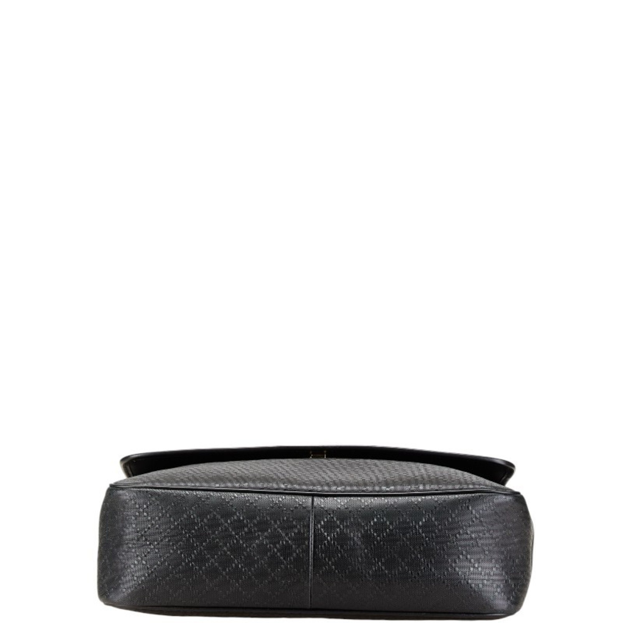 Gucci Guccissima Shoulder Bag 223665 Black Leather Women's GUCCI