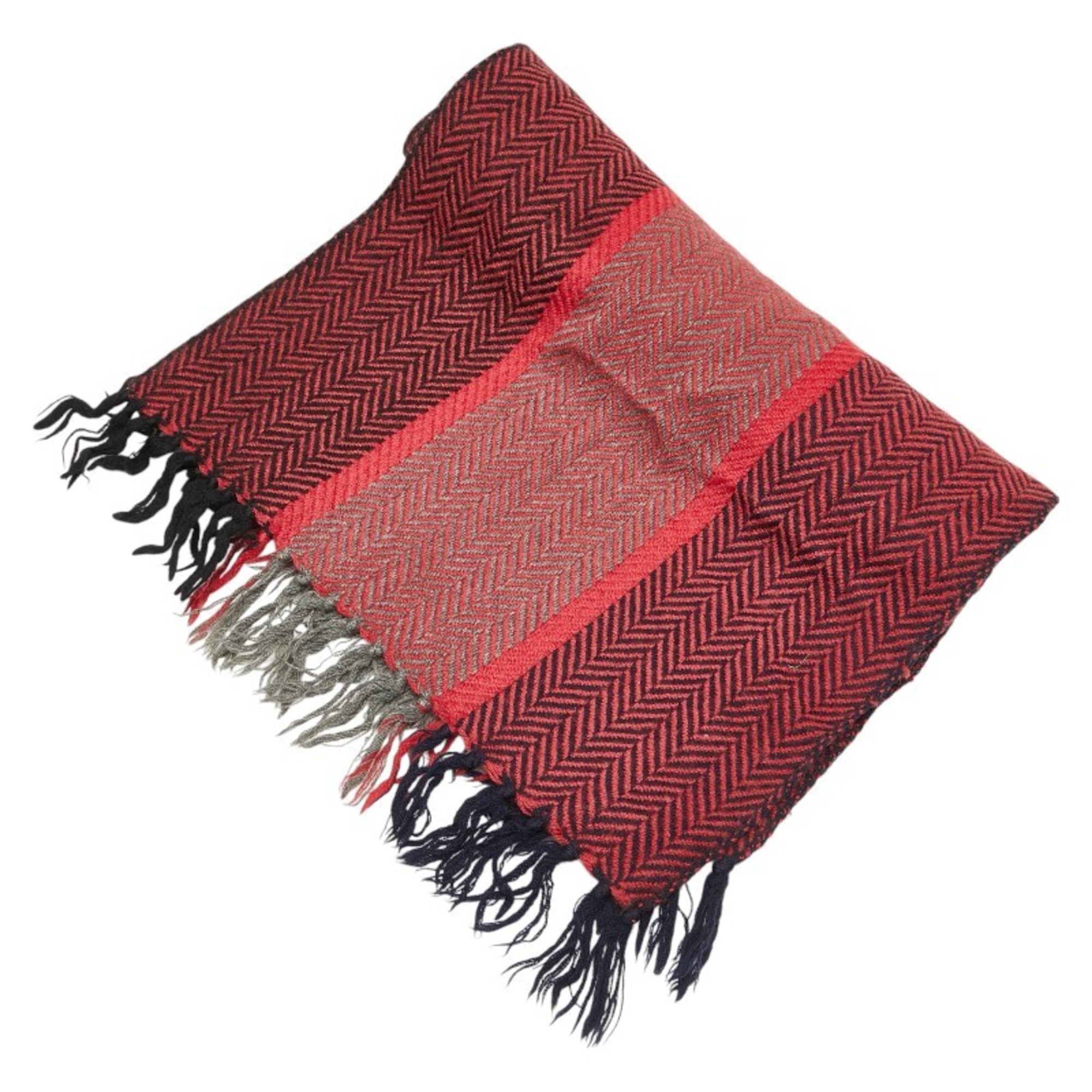 Christian Dior Dior scarf red black wool women's