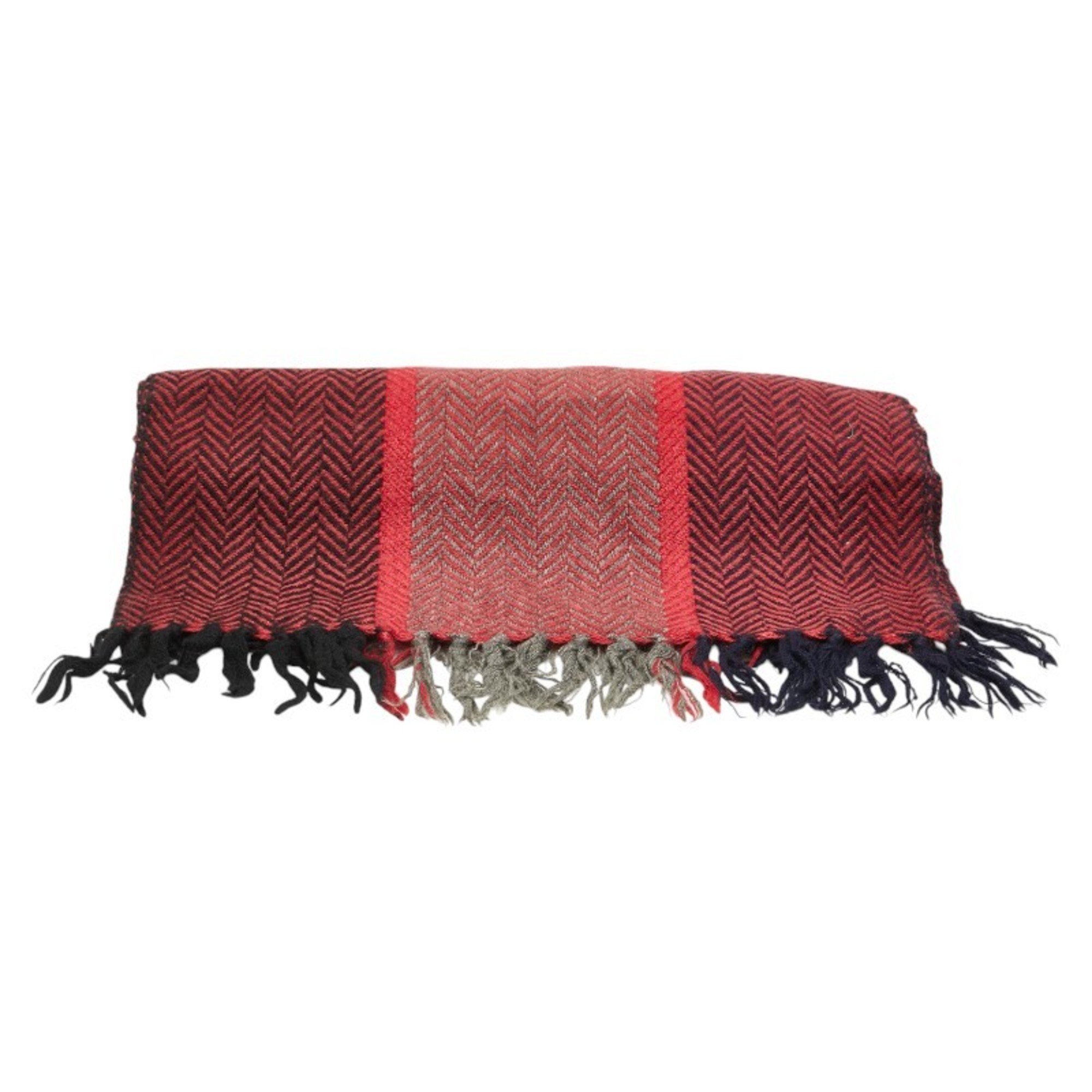 Christian Dior Dior scarf red black wool women's