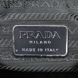 Prada Triangle Plate Shoulder Bag BT6671 Black Nylon Leather Women's PRADA