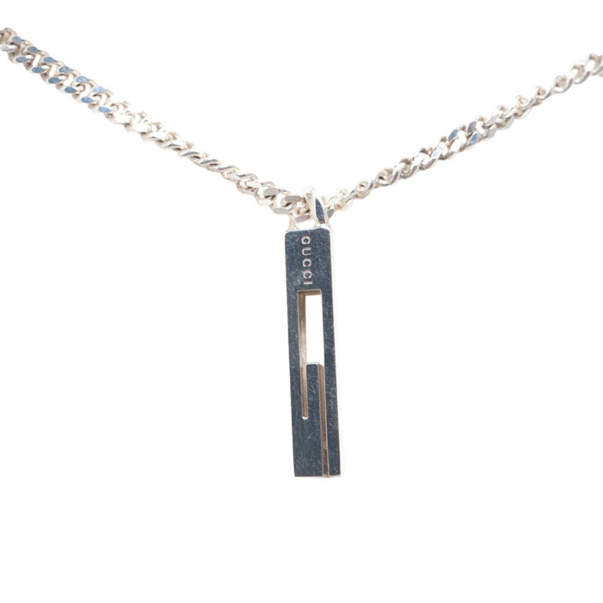 Gucci G Plate Necklace SV925 Silver Women's GUCCI