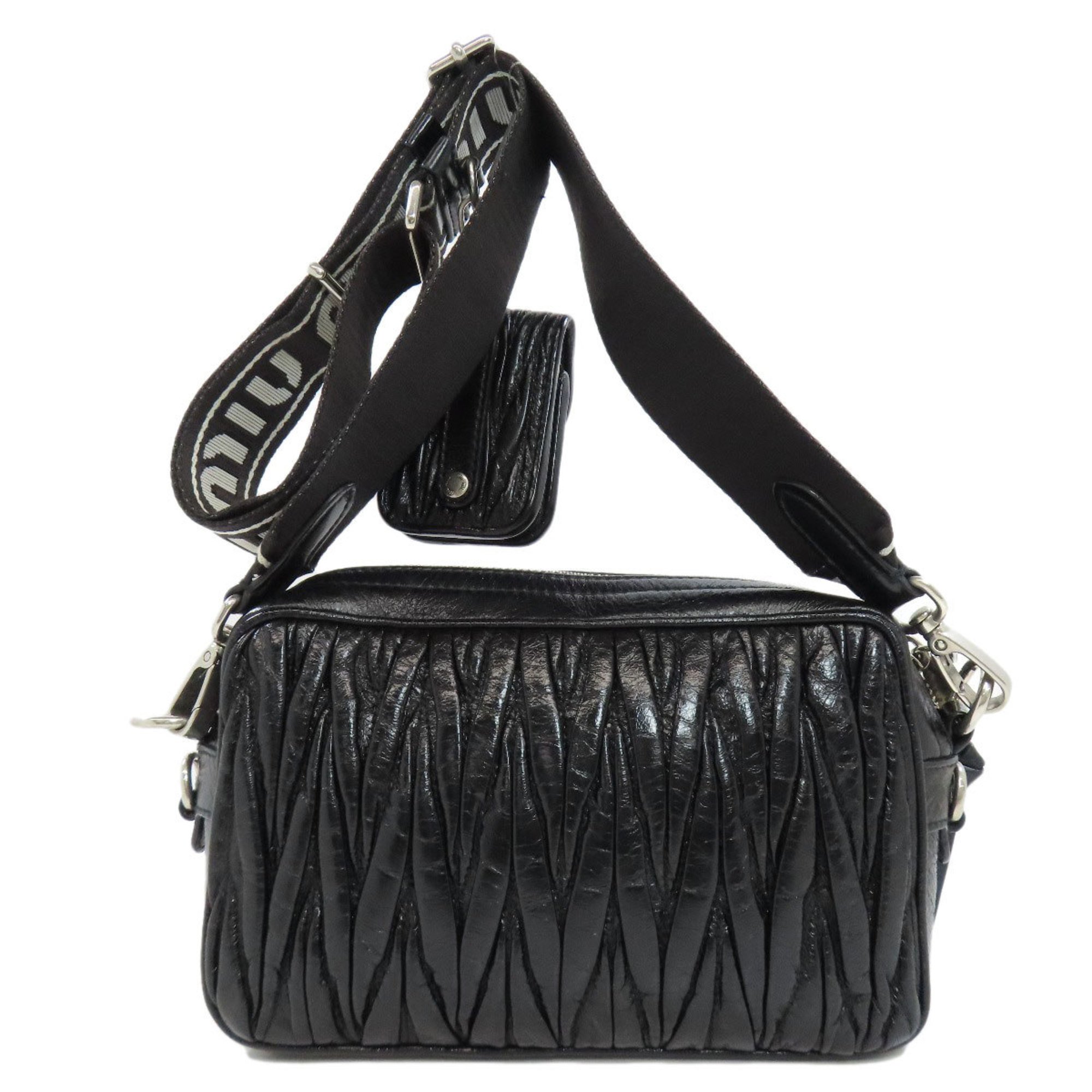 Miu Miu Miu Matelasse Shoulder Bag Leather Women's MIUMIU