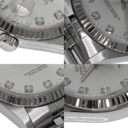 Rolex 16234G Datejust 10P Diamond Watch Stainless Steel SS K18WG Men's ROLEX