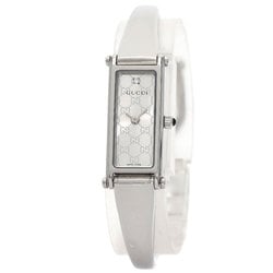 Gucci 1500L Square Face 1P Diamond Watch Stainless Steel SS Ladies GUCCI