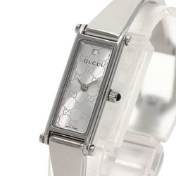 Gucci 1500L Square Face 1P Diamond Watch Stainless Steel SS Ladies GUCCI