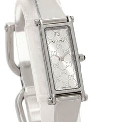 Gucci 1500L Square Face 1P Diamond Watch Stainless Steel SS Ladies GUCCI