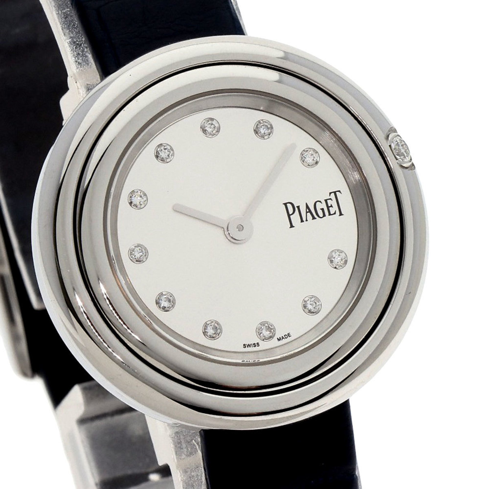 Piaget G03080 Possession Diamond Watch Stainless Steel Leather Women's PIAGET