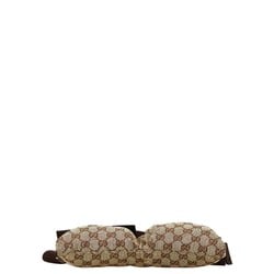 Gucci GG Canvas Waist Bag Body 28566 Beige Brown Leather Women's GUCCI