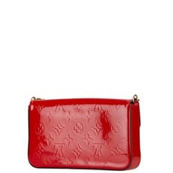 Louis Vuitton Monogram Vernis Pochette Felicie Chain Shoulder Bag M61293 Cerise Red Patent Leather Women's LOUIS VUITTON