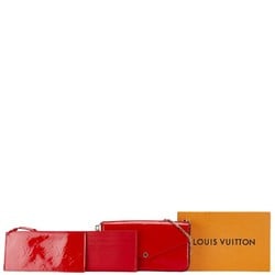 Louis Vuitton Monogram Vernis Pochette Felicie Chain Shoulder Bag M61293 Cerise Red Patent Leather Women's LOUIS VUITTON