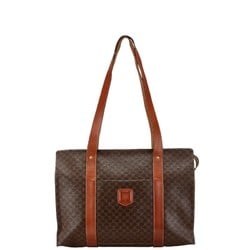 Celine Macadam Tote Bag Shoulder MC96 Brown PVC Leather Women's CELINE