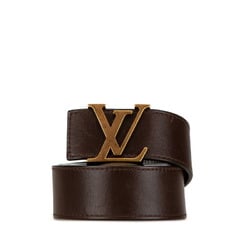 Louis Vuitton Utah Santur LV Initial Belt 86/34 M6902 Brown Leather Men's LOUIS VUITTON