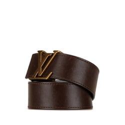 Louis Vuitton Utah Santur LV Initial Belt 86/34 M6902 Brown Leather Men's LOUIS VUITTON