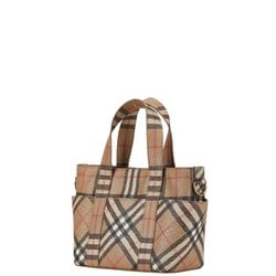 Burberry Nova Check Handbag Shoulder Bag Beige Brown PVC Women's BURBERRY