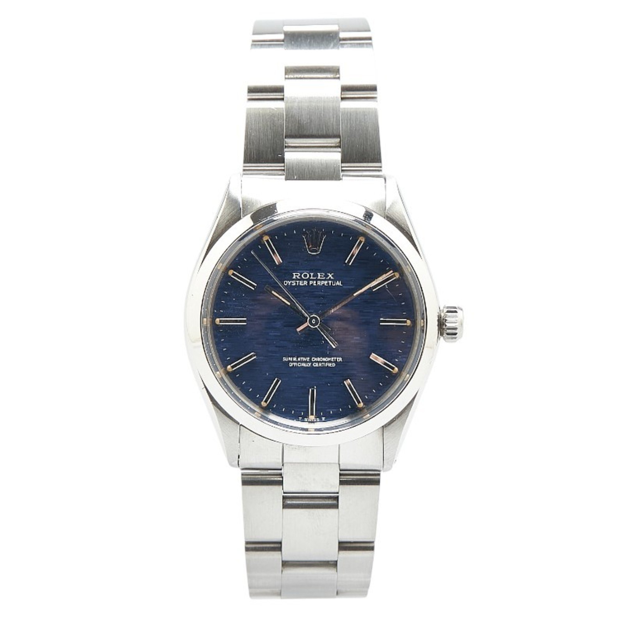 Rolex Oyster Perpetual Watch 1002 Automatic Blue Dial Stainless Steel Men's ROLEX