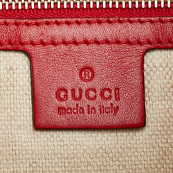 Gucci GG Canvas Valentine Handbag Shoulder Bag 282342 Beige Red Leather Women's GUCCI