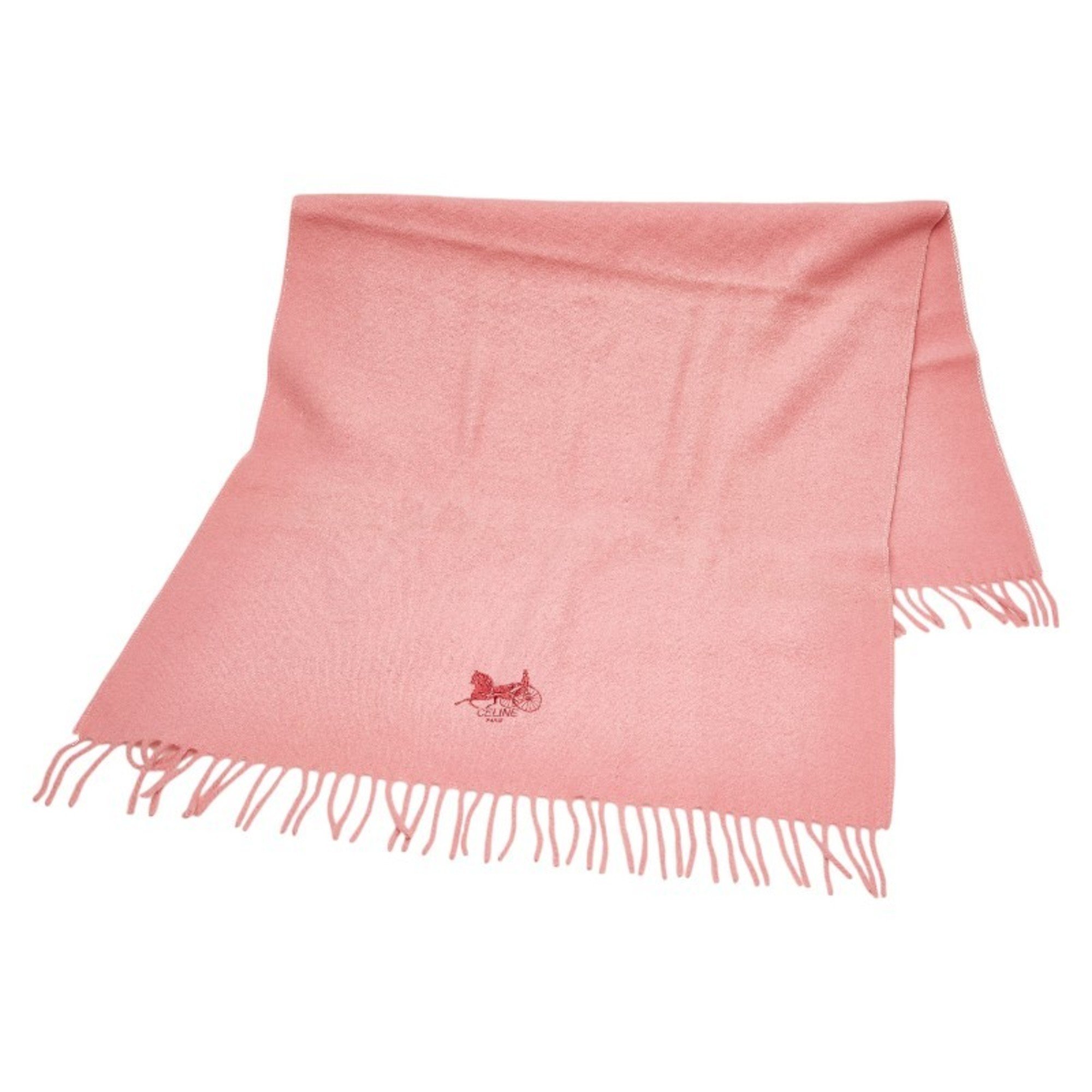 CELINE Scarf Pink Wool Women's