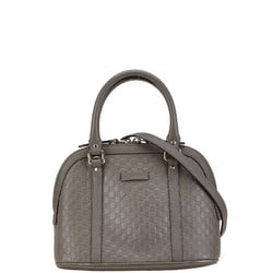 Gucci Micro Guccissima Handbag Shoulder Bag 449654 Grey Leather Women's GUCCI